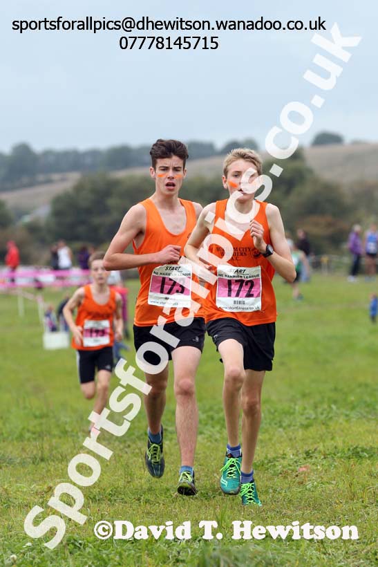 Mens under-17s Start Fitness North Eastern Harrier League, Tanfield, County Durham. Photo: David T. Hewitson/Sports for All Pics